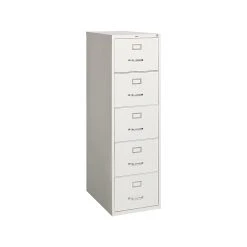 Staples Commercial 5 File Drawer Vertical File Cabinet, Locking, Gray, Legal, 26.5"D (21921D)