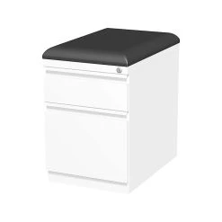 Staples 2-Drawer Vertical File Cabinet, Locking, Letter, White, 19.88"D (25175D)