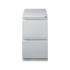Staples 2-Drawer Vertical File Cabinet, Locking, Letter, Gray, 22.88"D (25173D)