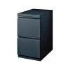 Staples 2-Drawer Vertical File Cabinet, Locking, Charcoal, Letter, 19.88"D (26819D)