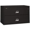 FireKing Classic 2-Drawer Lateral File Cabinet, Fire Resistant, Black, Letter/Legal, 44.5"W (2-4422-CBL)