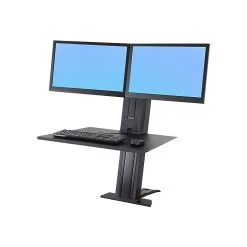 Staples Department Store 17 Ergotron WorkFit-SR Dual Adjustable Desk, Aluminum (33-407-085)