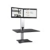 Victor Technology 28" W High Rise™ Electric Dual Monitor Standing Desk, Laminate Wood (DC450)