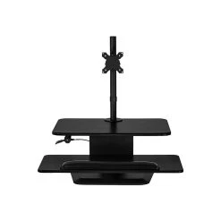Mount-It! 26.75"W Adjustable Standing Desk Converter W/ Monitor Mount And Keyboard Tray, Plastic/Steel (MI-7913)