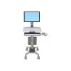 Ergotron WorkFit-C Single LD 22"W Adjustable Desk, Aluminium/Plastic/Steel (24-198-055)