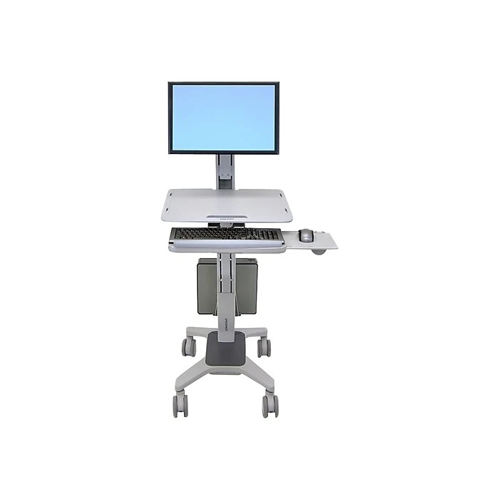Ergotron WorkFit-C Single LD 22"W Adjustable Desk, Aluminium/Plastic/Steel (24-198-055) 1 Ergotron WorkFit-C Single LD 22"W Adjustable Desk, Aluminium/Plastic/Steel (24-198-055)