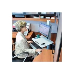 Ergotron WorkFit-C Single LD 22"W Adjustable Desk, Aluminium/Plastic/Steel (24-198-055) 4 Ergotron WorkFit-C Single LD 22"W Adjustable Desk, Aluminium/Plastic/Steel (24-198-055) -Staples Department Store sp43805526 sc7