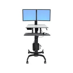 Ergotron WorkFit-C Dual 26"W Adjustable Desk, Plastic/Steel (24-214-085)