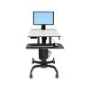 Ergotron WorkFit-C Single HD 26"W Adjustable Desk, Plastic/Steel (24-216-085)