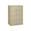 FireKing Classic 4-Drawer Lateral File Cabinet, Fire Resistant, Letter/Legal, Beige, 37.5"W INSIDE (4-3822-CPA)