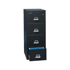 FireKing Classic 4-Drawer Vertical File Cabinet, Fire Resistant, Letter, Black, 31.56"D (4-1831-CBL) -Staples Department Store sp43805831 sc7