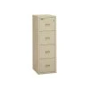 FireKing Turtle 4-Drawer Vertical File Cabinet, Fire Resistant, Letter/Legal, Beige, 22.13"D (4R1822-CPA)