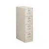 HON 310 Series 4-Drawer Vertical File Cabinet, Locking, Letter, Gray, 26.5"D (HON314PQ)