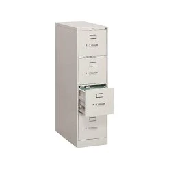 HON 310 Series 4-Drawer Vertical File Cabinet, Locking, Letter, Gray, 26.5"D (HON314PQ) -Staples Department Store sp43813138 sc7