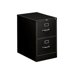 HON 310 Series 2-Drawer Vertical File Cabinet, Locking, Legal, Black, 26.5"D (H312C.P.P)
