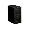 HON 510 Series 2-Drawer Vertical File Cabinet, Locking, Letter, Black, 25"D (HON512PP)