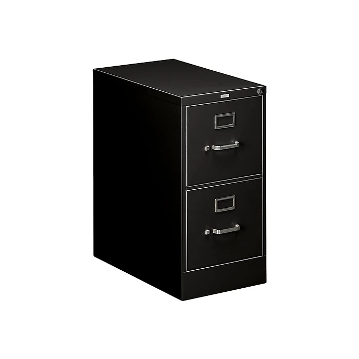 HON 510 Series 2-Drawer Vertical File Cabinet, Locking, Letter, Black, 25"D (HON512PP) 1 HON 510 Series 2-Drawer Vertical File Cabinet, Locking, Letter, Black, 25"D (HON512PP)