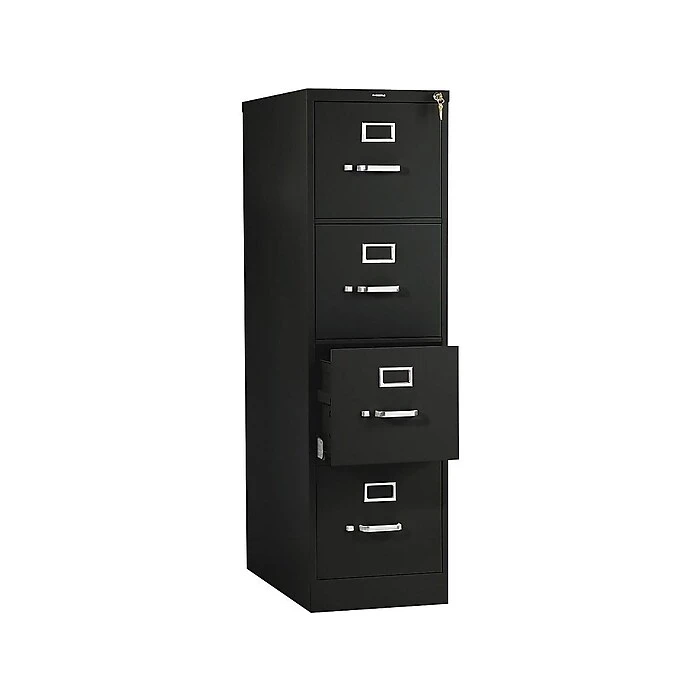 HON 510 Series 4-Drawer Vertical File Cabinet, Locking, Letter, Black, 25"D (HON514PP) 2 HON 510 Series 4-Drawer Vertical File Cabinet, Locking, Letter, Black, 25"D (HON514PP) - Image 2
