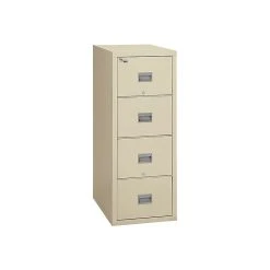 FireKing Patriot 4-Drawer Vertical File Cabinet, Fire Resistant, Letter, Beige, 31.56"D (4P1831-CPA)