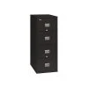 FireKing Patriot 4-Drawer Vertical File Cabinet, Fire Resistant, Letter/Legal, Black, 25"D (4P1825-CBL)