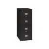 FireKing Patriot 4-Drawer Vertical File Cabinet, Fire Resistant, Letter, Black, 31.56"D (4P1831-CBLI)
