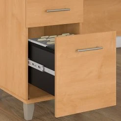 Bush Furniture Somerset 72W 3 Position Sit To Stand L Shaped Desk With Hutch And File Cabinet, Maple Cross (SET016MC) -Staples Department Store sp45060419 sc7