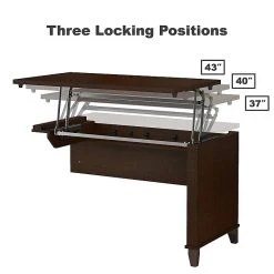 Bush Furniture Somerset 72W 3 Position Sit To Stand L Shaped Desk With Hutch, Mocha Cherry (SET015MR) -Staples Department Store sp45060463 sc7