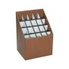 Safco Corrugated Upright File, 20 Compartment, Walnut Wood (3081)