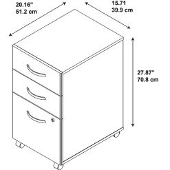 Bush Business Furniture Westfield 3 Drawer Mobile File Cabinet, Mocha Cherry (WC12953) 12 Bush Business Furniture Westfield 3 Drawer Mobile File Cabinet, Mocha Cherry (WC12953) -Staples Department Store sp46632619 sc7
