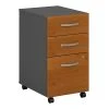 Bush Business Furniture Westfield 3 Drawer Mobile File Cabinet, Natural Cherry/Graphite Gray (WC72453SU)