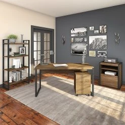 Bush Furniture Latitude Printer Stand File Cabinet, Rustic Brown Embossed (LAF124RB-03) -Staples Department Store sp47156579 sc7