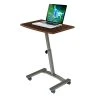AIRLIFT 20.5" To 33" Mobile Laptop Computer Desk Cart, Walnut (WEB162)