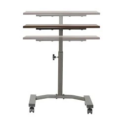 AIRLIFT 20.5" To 33" Mobile Laptop Computer Desk Cart, Walnut (WEB162) -Staples Department Store sp50744641 sc7