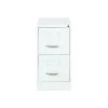 Global 2500 Series 2-Drawer Vertical File Cabinet, Locking, Letter, White Finish, 25" (TD25201DWT)