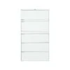 Global 9300 Plus Series 5-Drawer Lateral File Cabinet, Locking, Letter/Legal, Designer White, 36" (TD9336P5F1HDWT)