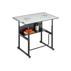 Safco AlphaBetter 26" - 42" Plastic/Steel Adjustable Desk, White/Black (1208DE) -Staples Department Store sp79683248 sc7