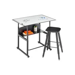 Safco AlphaBetter 26" - 42" Plastic/Steel Adjustable Desk, White/Black (1208DE) -Staples Department Store sp79683249 sc7