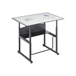 Safco AlphaBetter 26" - 42" Plastic/Steel Adjustable Desk, White/Black (1208DE) -Staples Department Store sp79683254 sc7