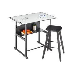 Safco AlphaBetter 26" - 42" Plastic/Steel Adjustable Desk, White/Black (1208DE) -Staples Department Store sp79683255 sc7