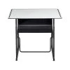 Safco AlphaBetter 26" - 42" Plastic/Steel Adjustable Desk, White/Black (1209DE)
