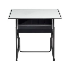 Safco AlphaBetter 26" - 42" Plastic/Steel Adjustable Desk, White/Black (1209DE)