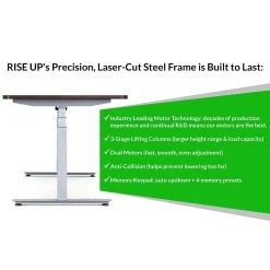 Uncaged Ergonomics Rise Up Electric Adjustable Height Standing Desk With Natural Bamboo Desktop Gray Frame, Bamboo Desktop Rugb) -Staples Department Store sp80852701 sc7