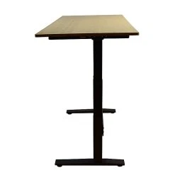 Uncaged Ergonomics Rise Up Electric Adjustable Height Standing Desk With Natural Bamboo Desktop Gray Frame, Black Desktop (RUbb) -Staples Department Store sp81903757 sc7