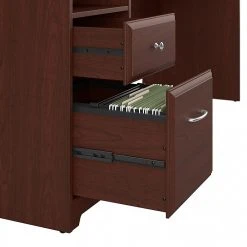 Bush Furniture Cabot 36"-42"H 3 Position L Shaped Sit To Stand Desk With Hutch, Harvest Cherry (CAB052HVC) -Staples Department Store sp85006069 sc7