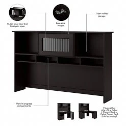 Bush Furniture Cabot 36"-42"H 3 Position L Shaped Sit To Stand Desk With Hutch, Espresso Oak (CAB045EPO) -Staples Department Store sp85006105 sc7