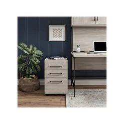 Ameriwood Parkside 3-Drawer Lateral File Cabinet, Mobile, Letter/Legal, Light Brown Oak, 15.75" (9558848COM) -Staples Department Store sp87992565 sc7